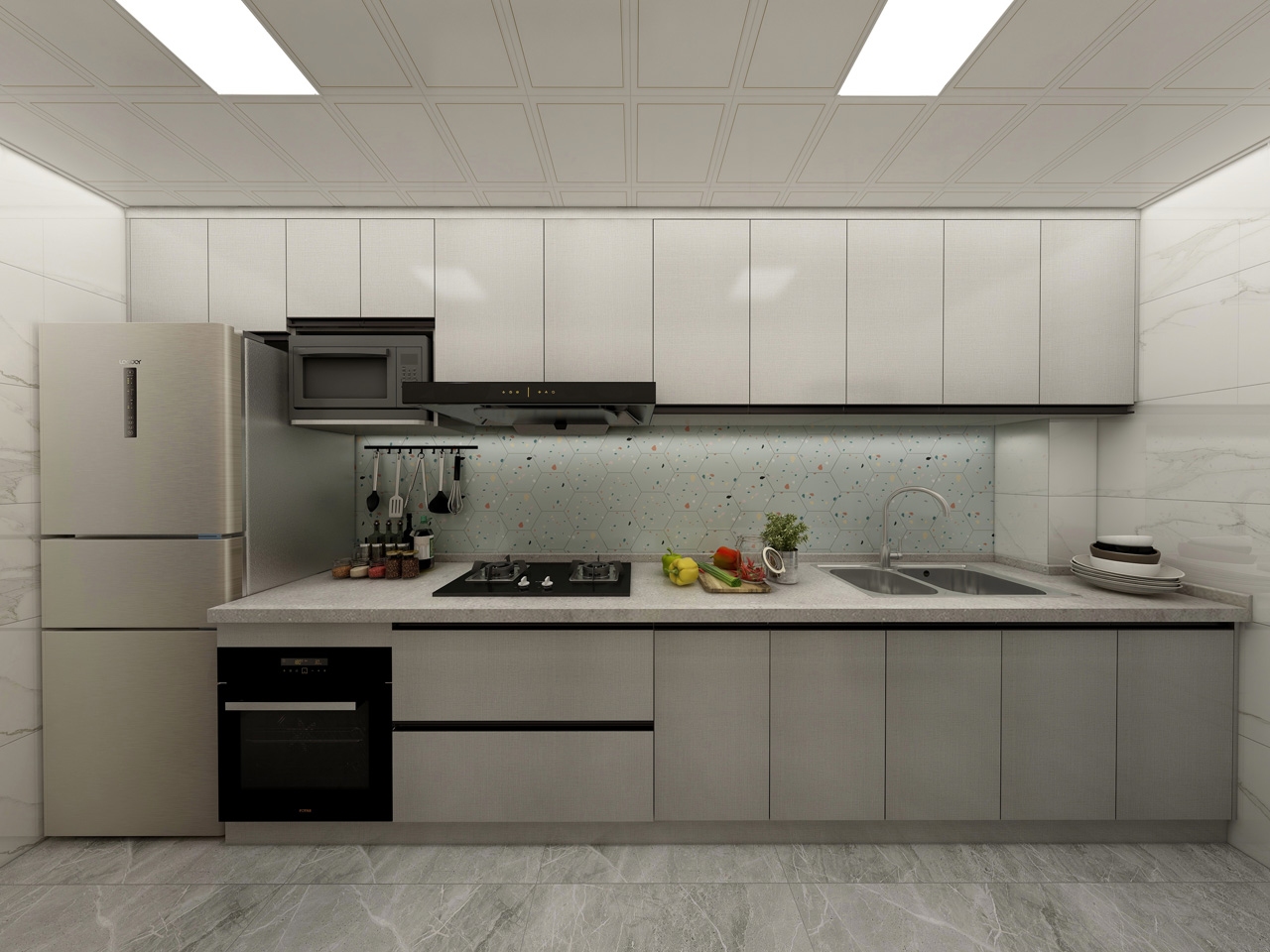 鵬鴻生態板全屋定制-現代簡約風格衣柜